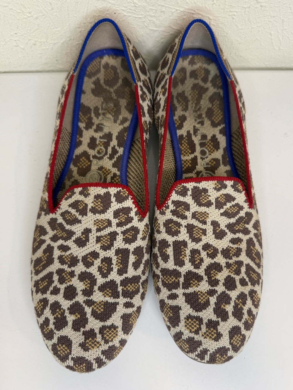 Rothy’s The Loafer Mocha Spot Leopard Print Flats Size 10